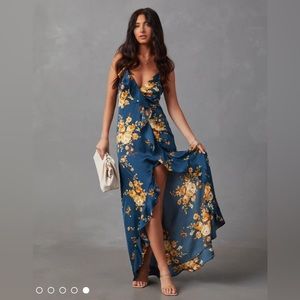 Vici floral ruffle maxi